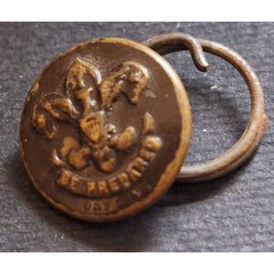 Boy Scouts of America Brass Uniform Buttons - "Be Prepared" - Set of 5 - Vintage